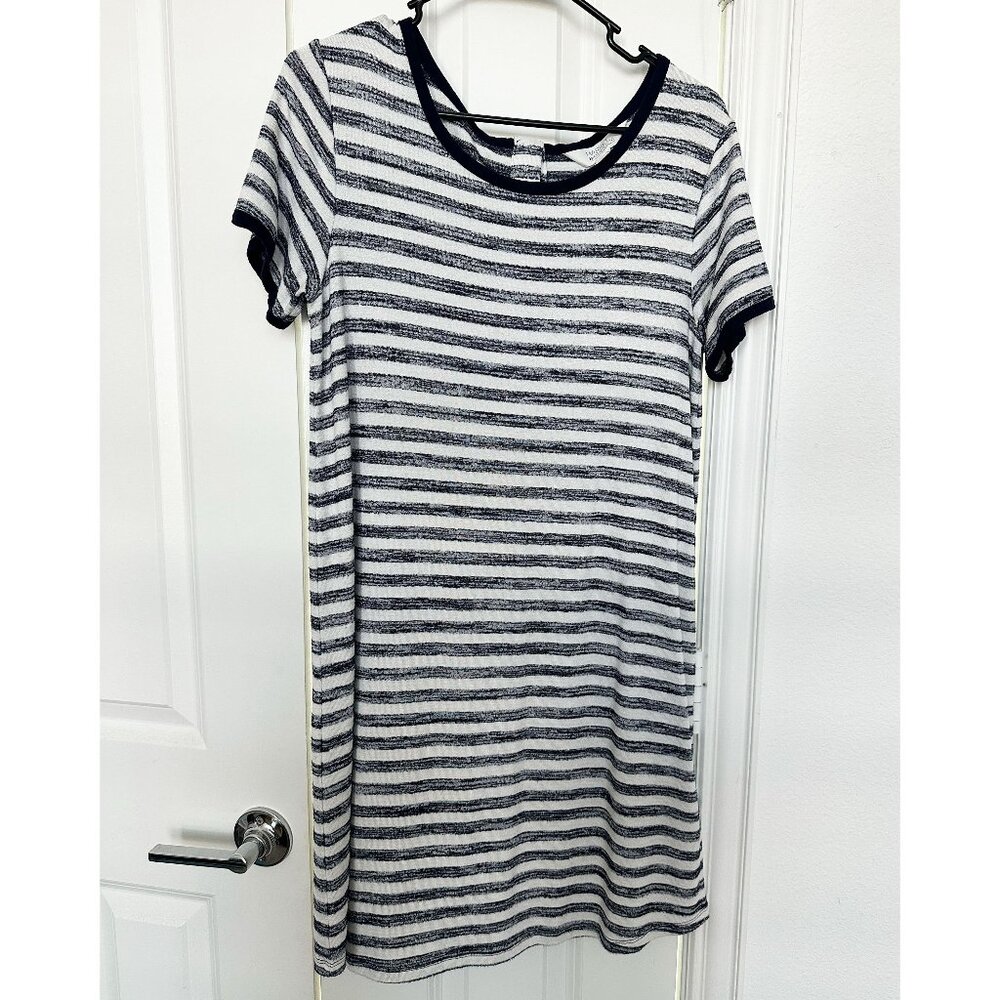 Blue and White Knit Striped Dress by Market and Spruce